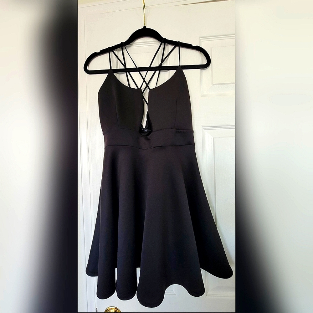 Strappy Fit & Flare Mini Dress